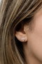 Heliophilia Silver Pendientes de Plata de Ley 925 con Oro Rosa y Circón